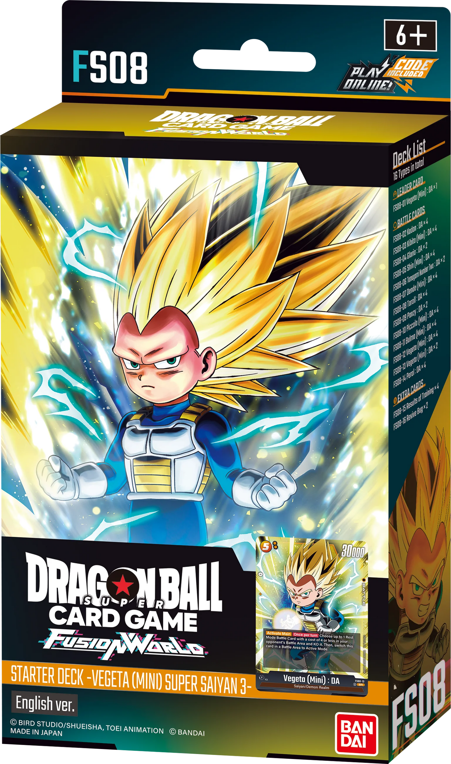 Dragon Ball Super CG Fusion World - Starter Deck - Vegeta (Mini) Super Saiyan 3 (FS08)
